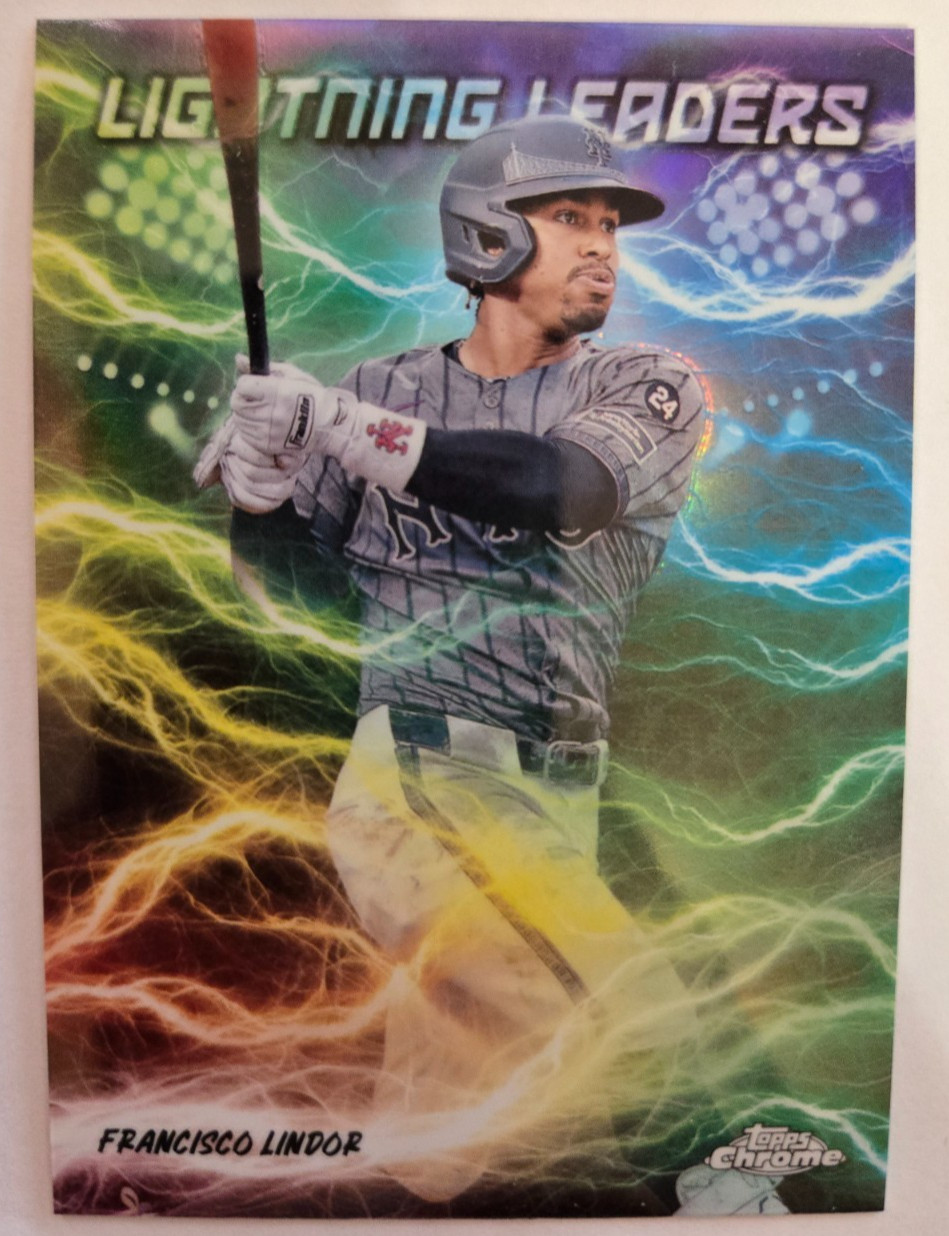 2025 Topps Chrome LIGHTNING LEADERS LL-7 Francisco Lindor New York Mets