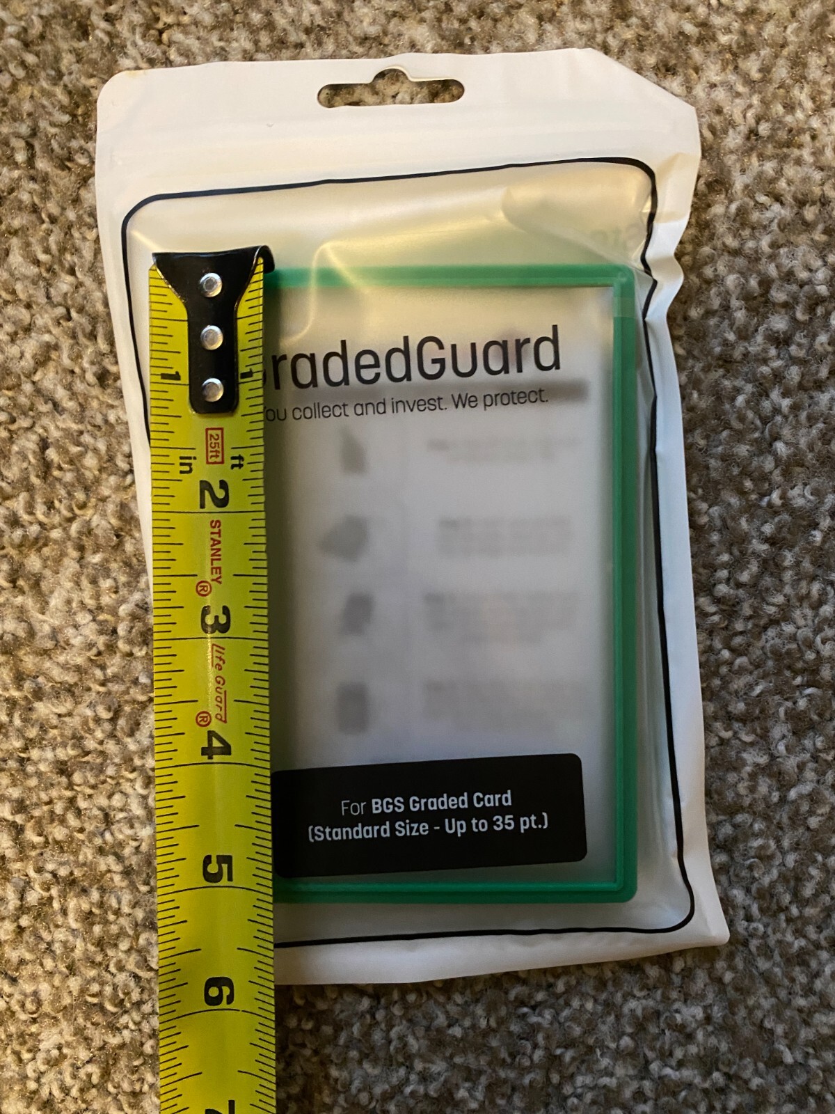 Lot of 5, GradedGuard Graded Card Protective Case for BGS – Up to 35 pt. Green