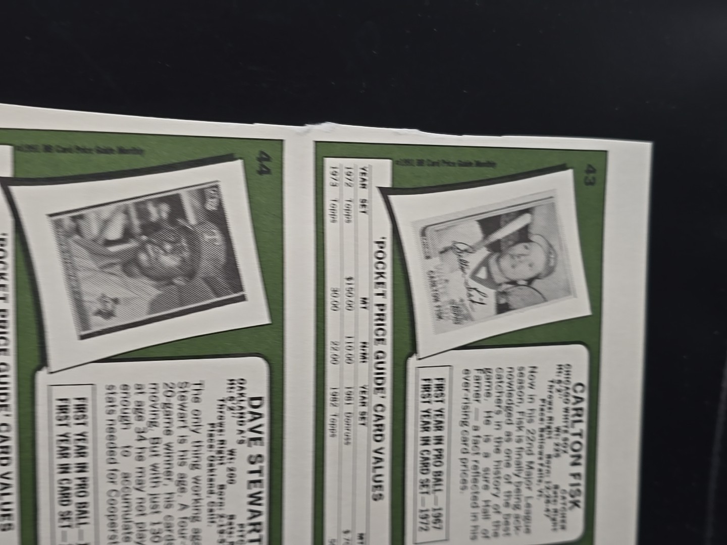 1991 Sept Baseball Card Price Guide Insert Cards Ken Griffey Jr Rare-Uncut