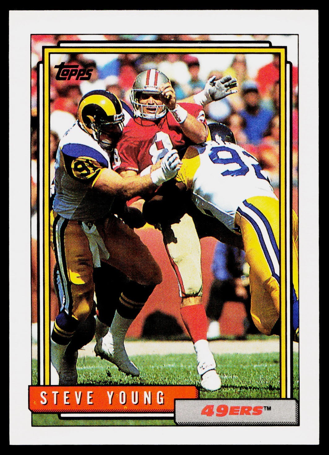 Steve Young, 1992 Topps, #191, San Francisco 49ers,