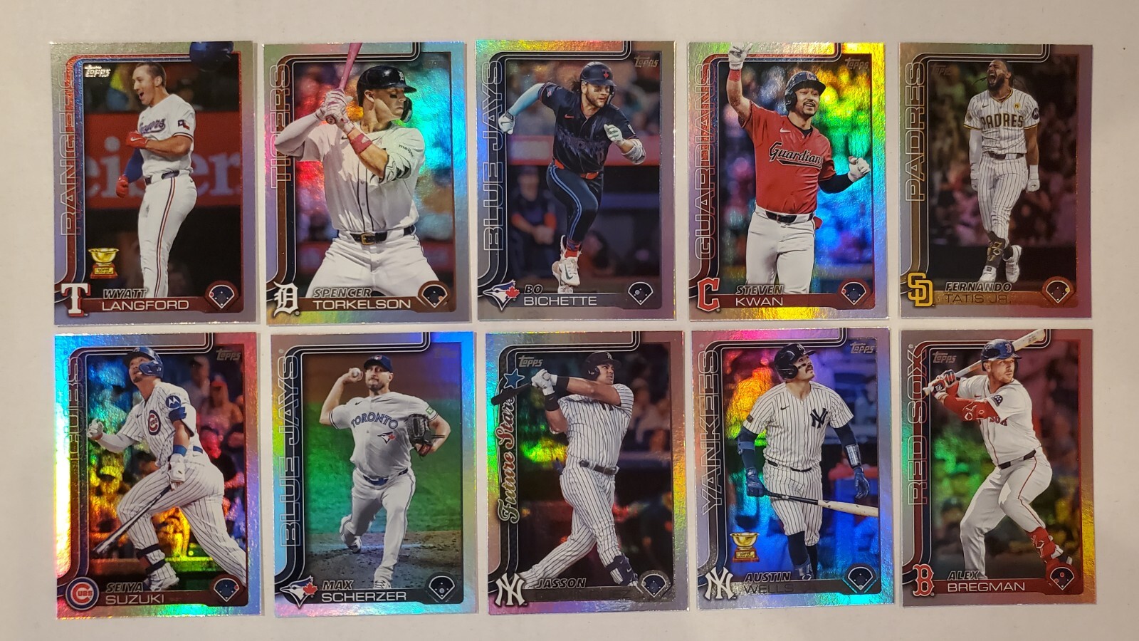 2025 Topps Series 2 – RAINBOW FOIL PARALLELS – Card #s 351-700 – U Pick