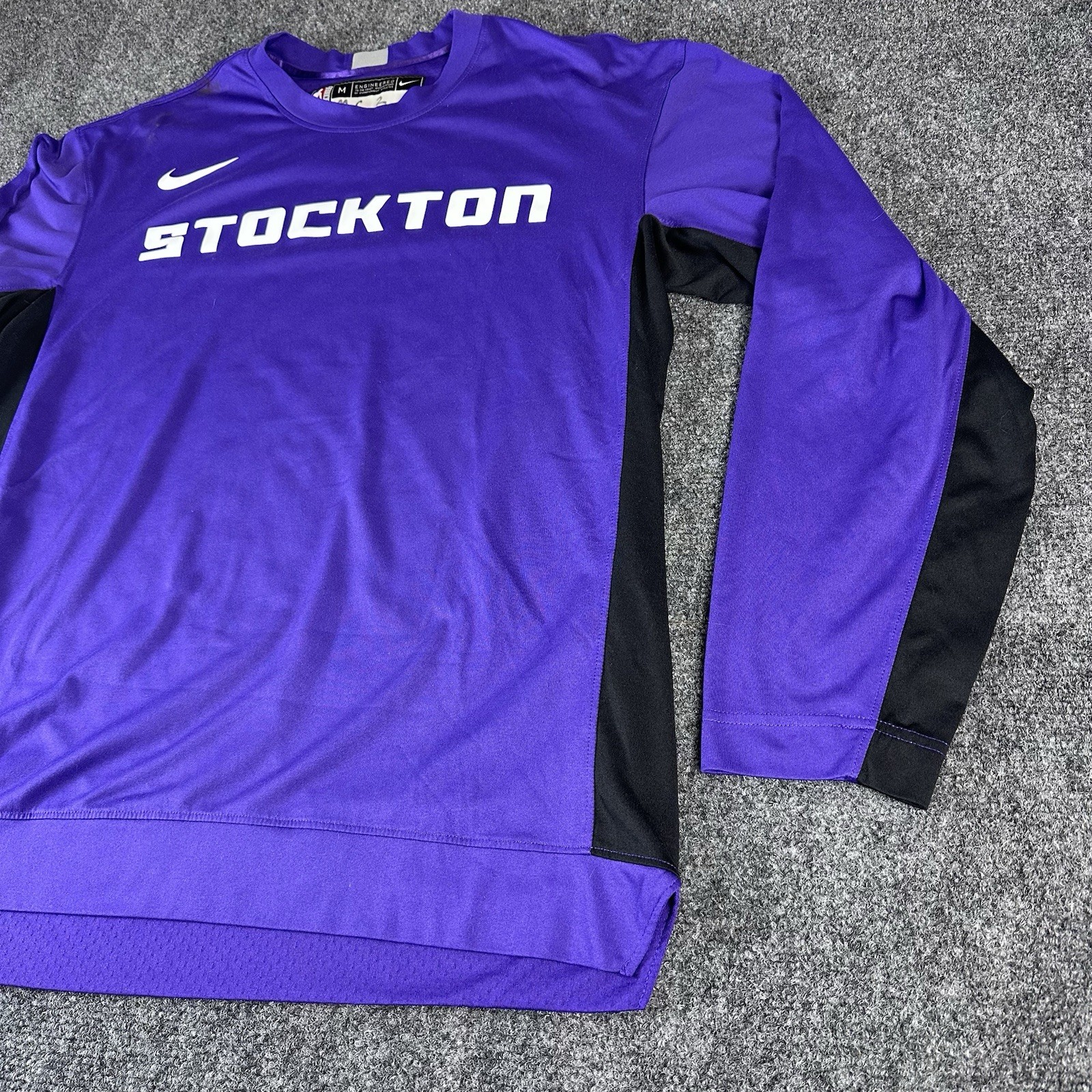 Nike Stockton Kings Team Issued Player Shirt Medium M Purple Long Sleeve