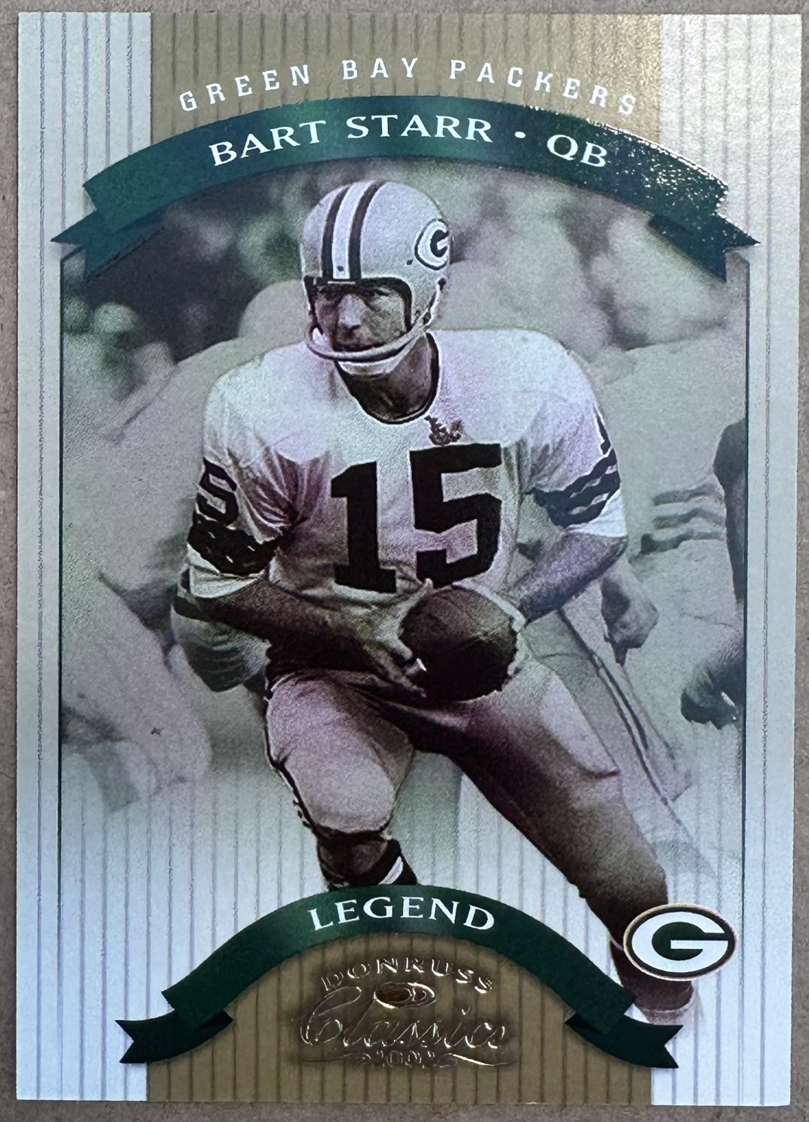 Donruss 2002 Classics Legend Bart Starr Green Bay Packers #110 Serial /1000
