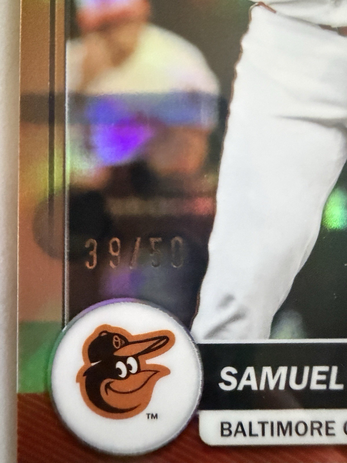 2026 Topps Chrome Samuel Basallo Rookie RC 39/50 Baltimore Orioles #30