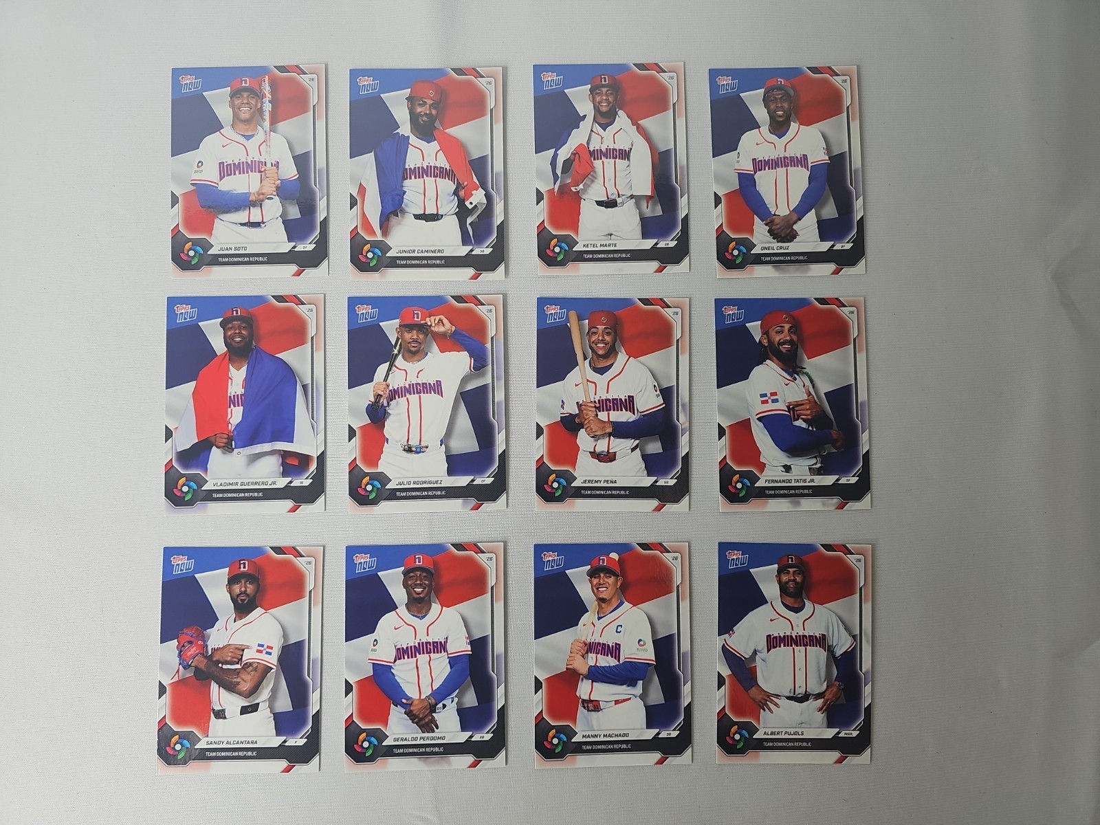 2026 World Baseball Classic Topps Now Team Dominican Republic 12 BASE CARDS