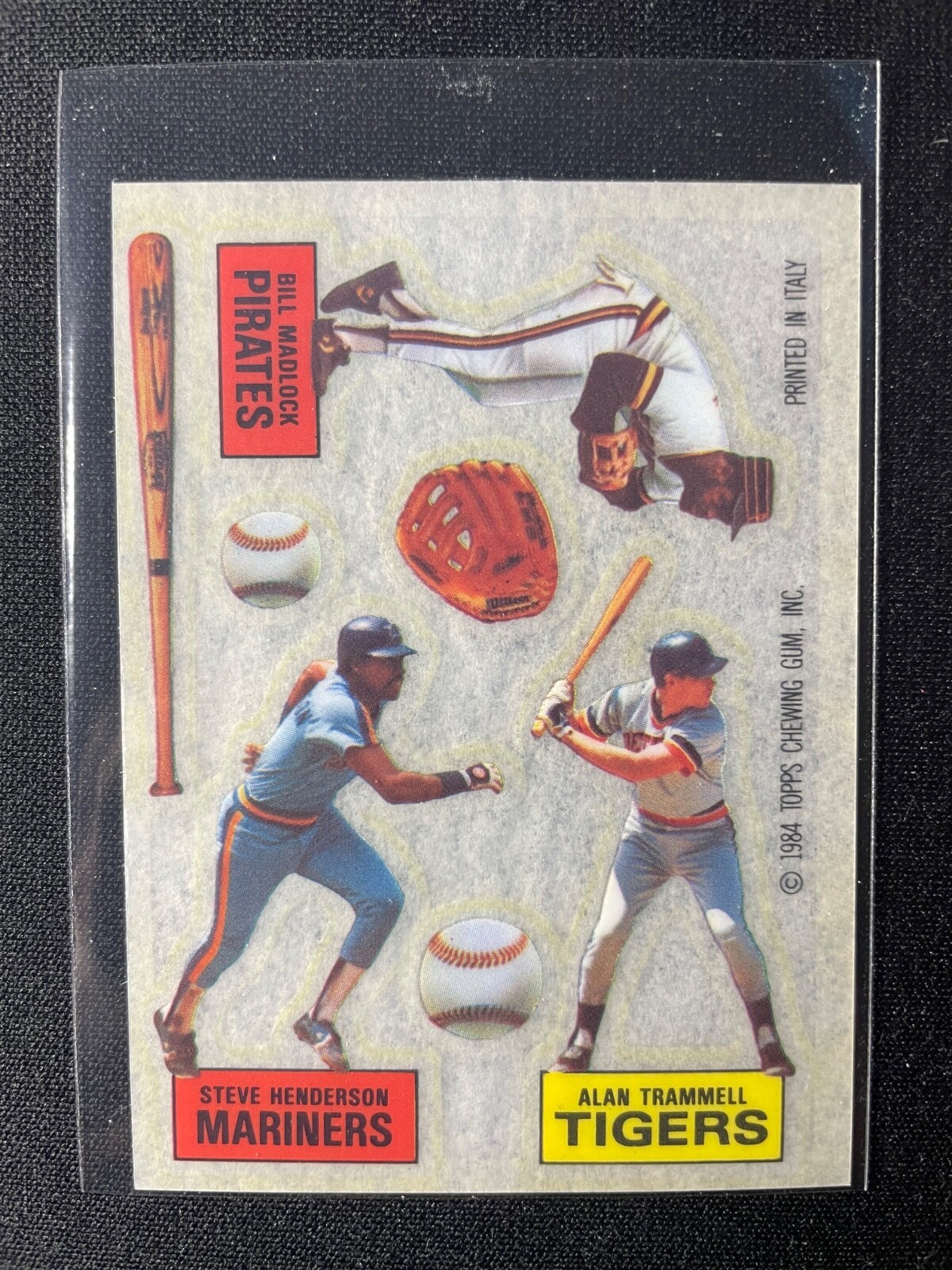 1984 Topps Rub Downs Alan Trammell/Bill Madlock/Steve Henderson!!!