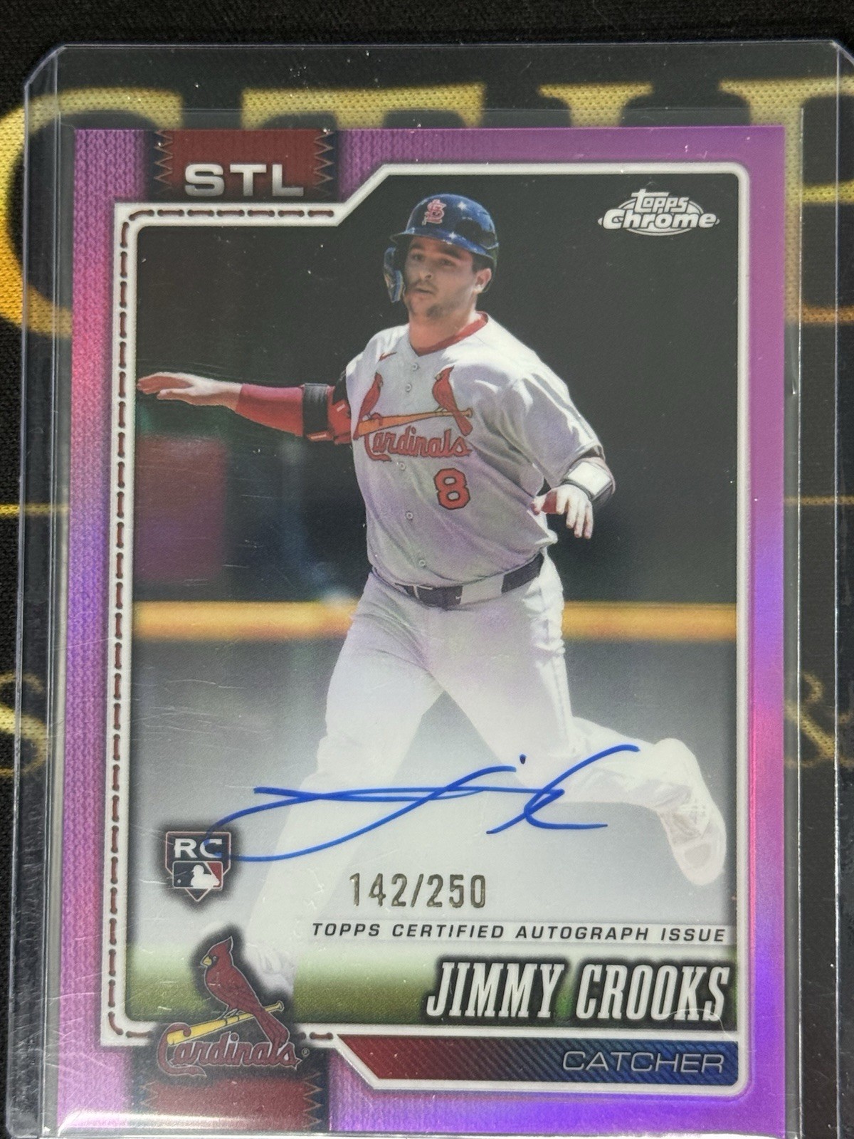 2026 Topps Chrome Jimmy Crooks Pink Refractor Rookie Auto 002/250 RC