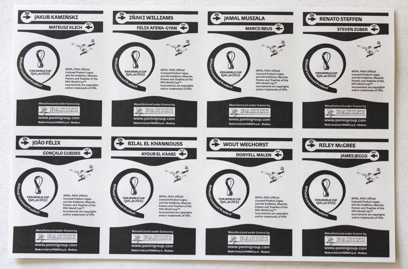 Panini FIFA World Cup WM Qatar 2022 – Update Set 79 + 1 Update Stickers