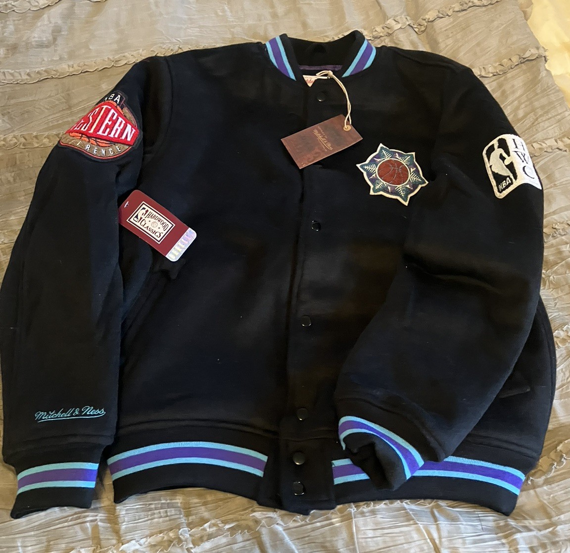 UTAH JAZZ Basketball Mitchell & Ness Varsity Men’s MEDIUM Wool NBA Jacket