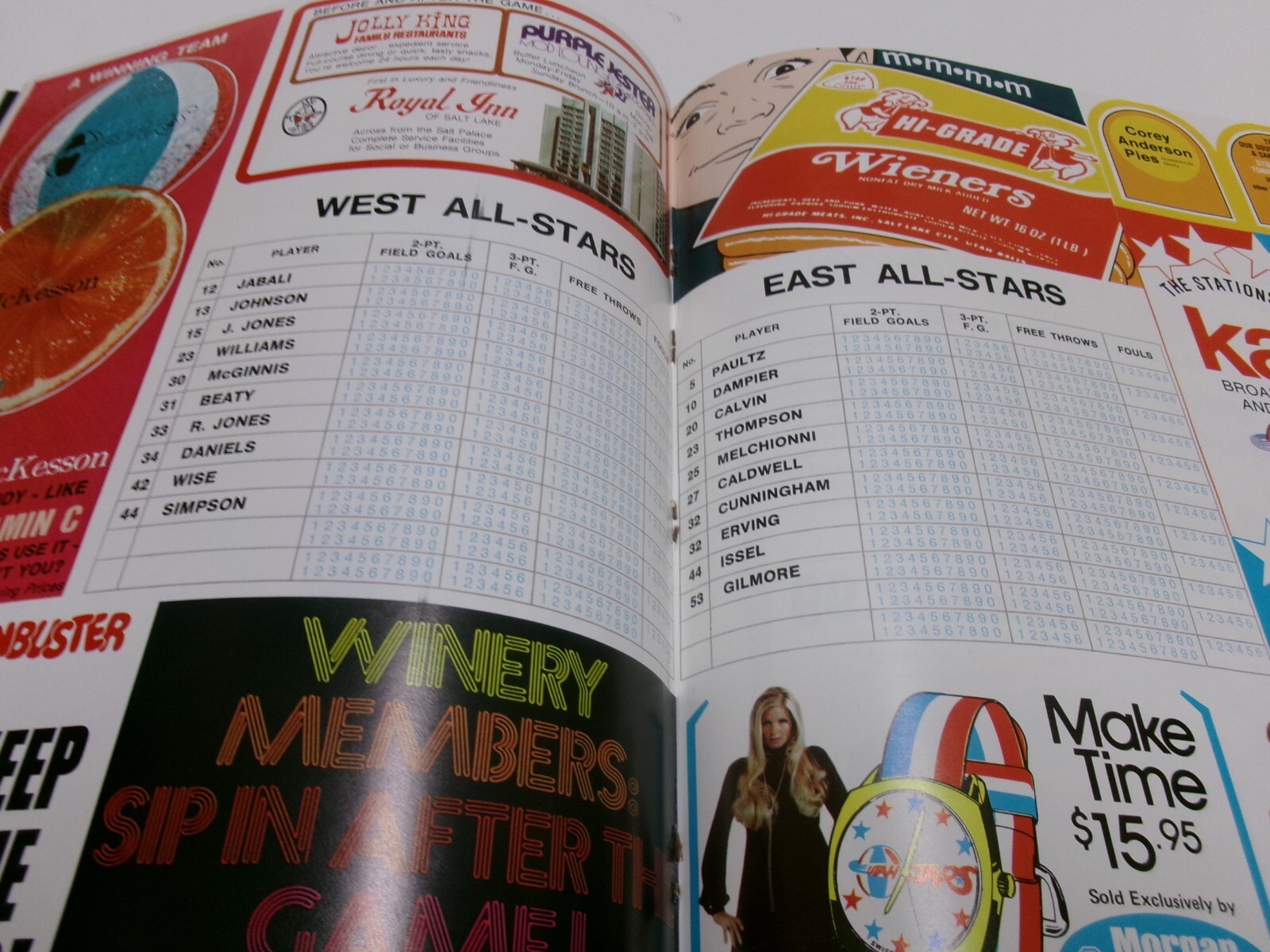 1972-73 ABA All Star Game Program-6th Annual Game-JULIUS ERVING 2ND AS/DAN ISSEL