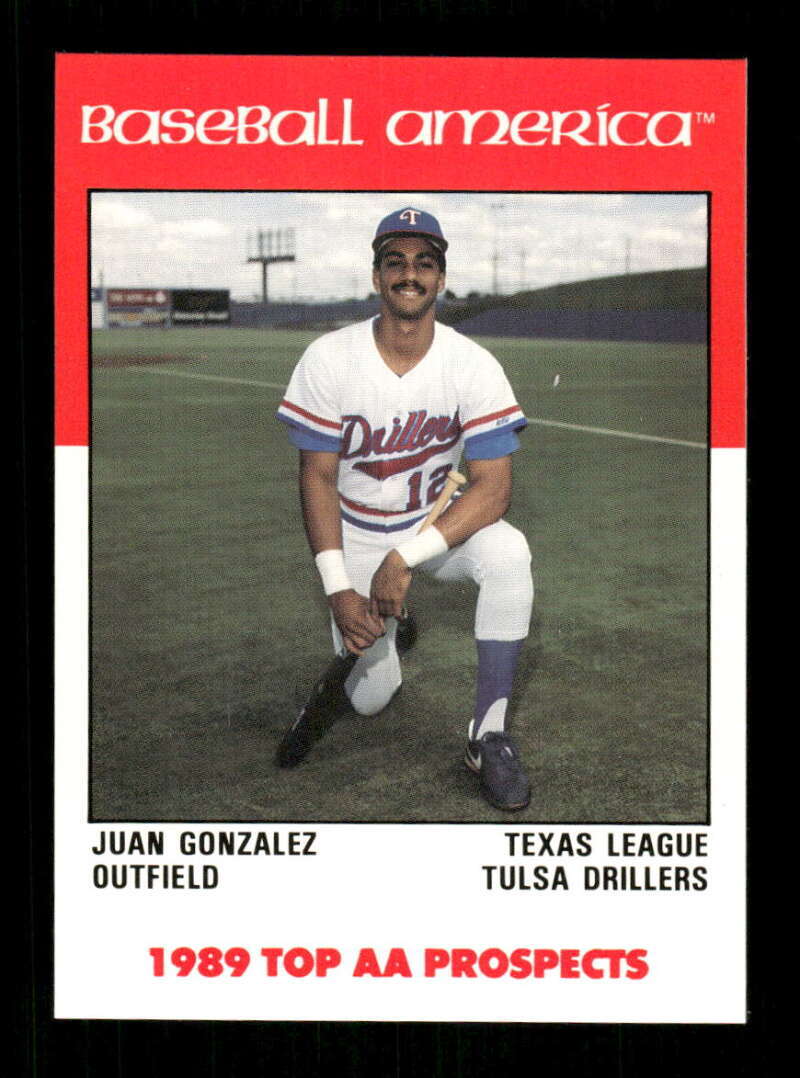 1989 Best Baseball America AA Prospects AA26 Juan Gonzalez BXCP45
