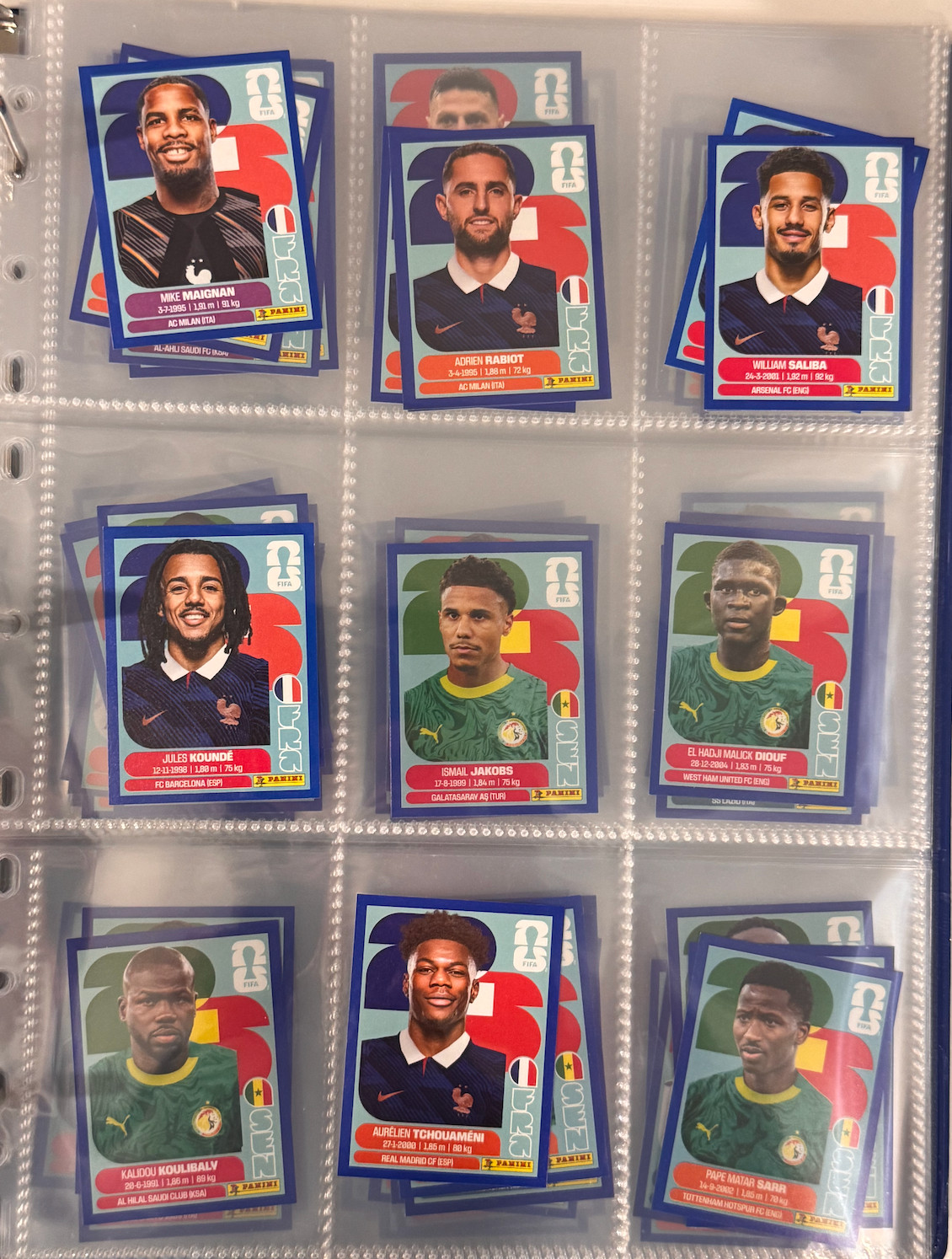 2026 Panini FIFA World Cup Sticker Blue Parallel Complete Lot FWC Group A B C
