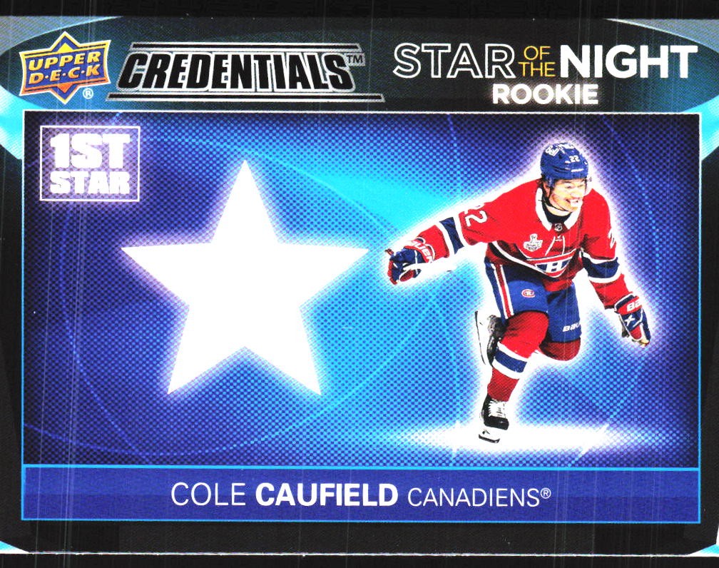 2021-22 Upper Deck Credentials #1SR-2 Cole Caufield Star of the Night RC