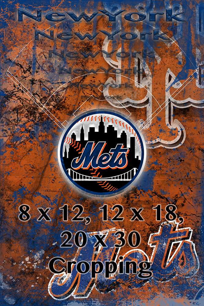 New York Mets 8x10in Poster New York Mets Baseball Free Shipping Us