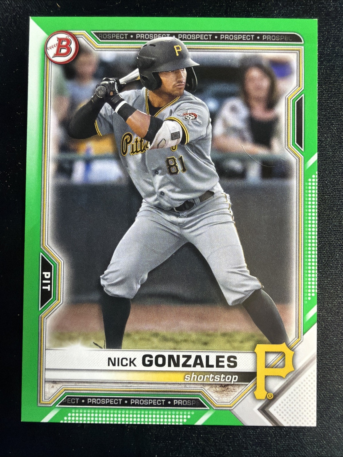 Nick Gonzales Pirates 2021 Bowman Draft /99 #BD-16