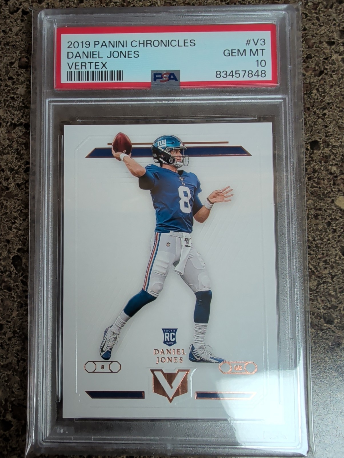 2019 Panini Chronicles – Vertex Daniel Jones RC PSA 10