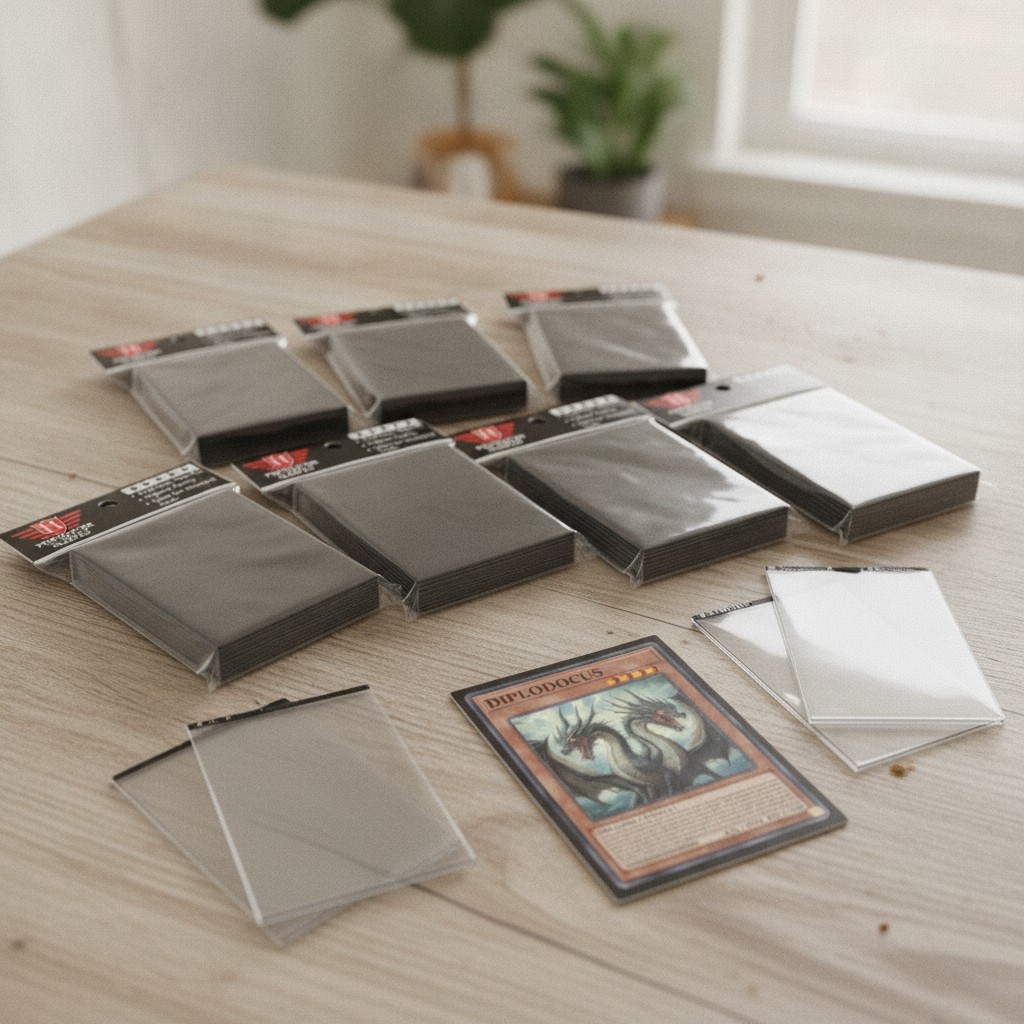 Durable 1200 Pcs Black Trading Card Sleeves – Optimal Storage & Protection