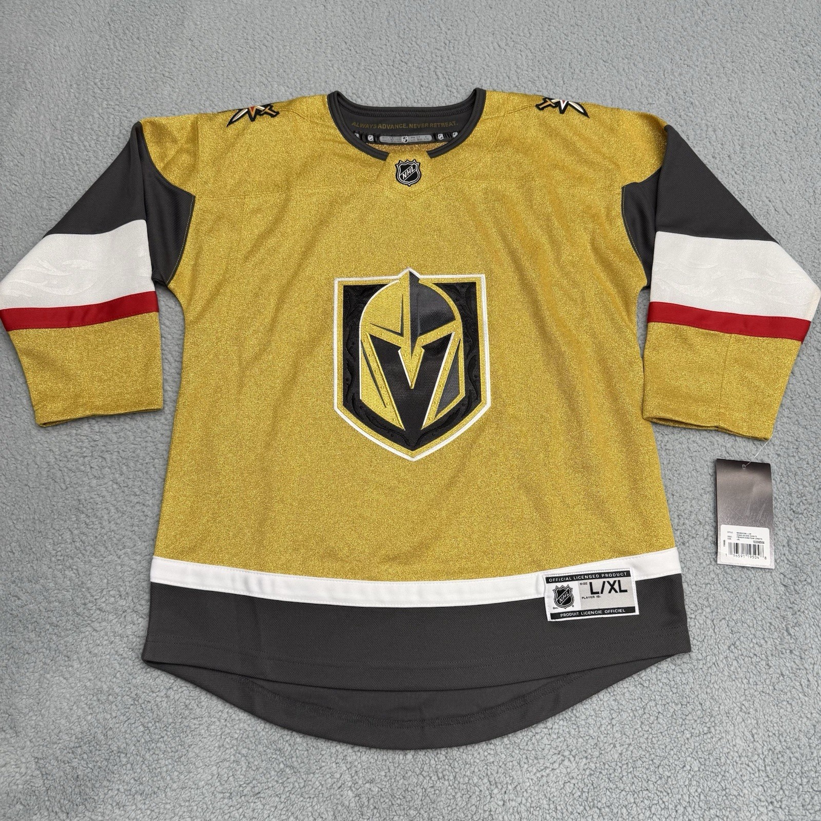 Las Vegas Golden Knights Premier NHL Home Hockey Jersey Youth Kids L/XL $90