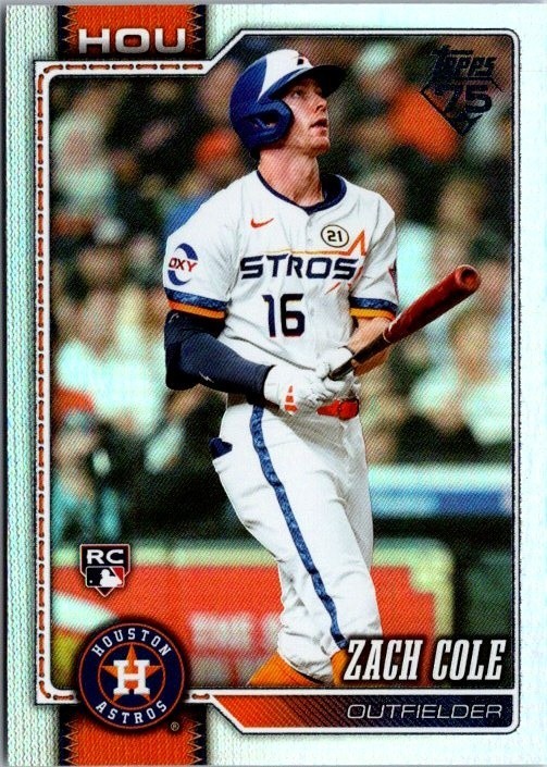 2026 Topps Series 2 Zach Cole RC #601 Rainbow Foil Astros