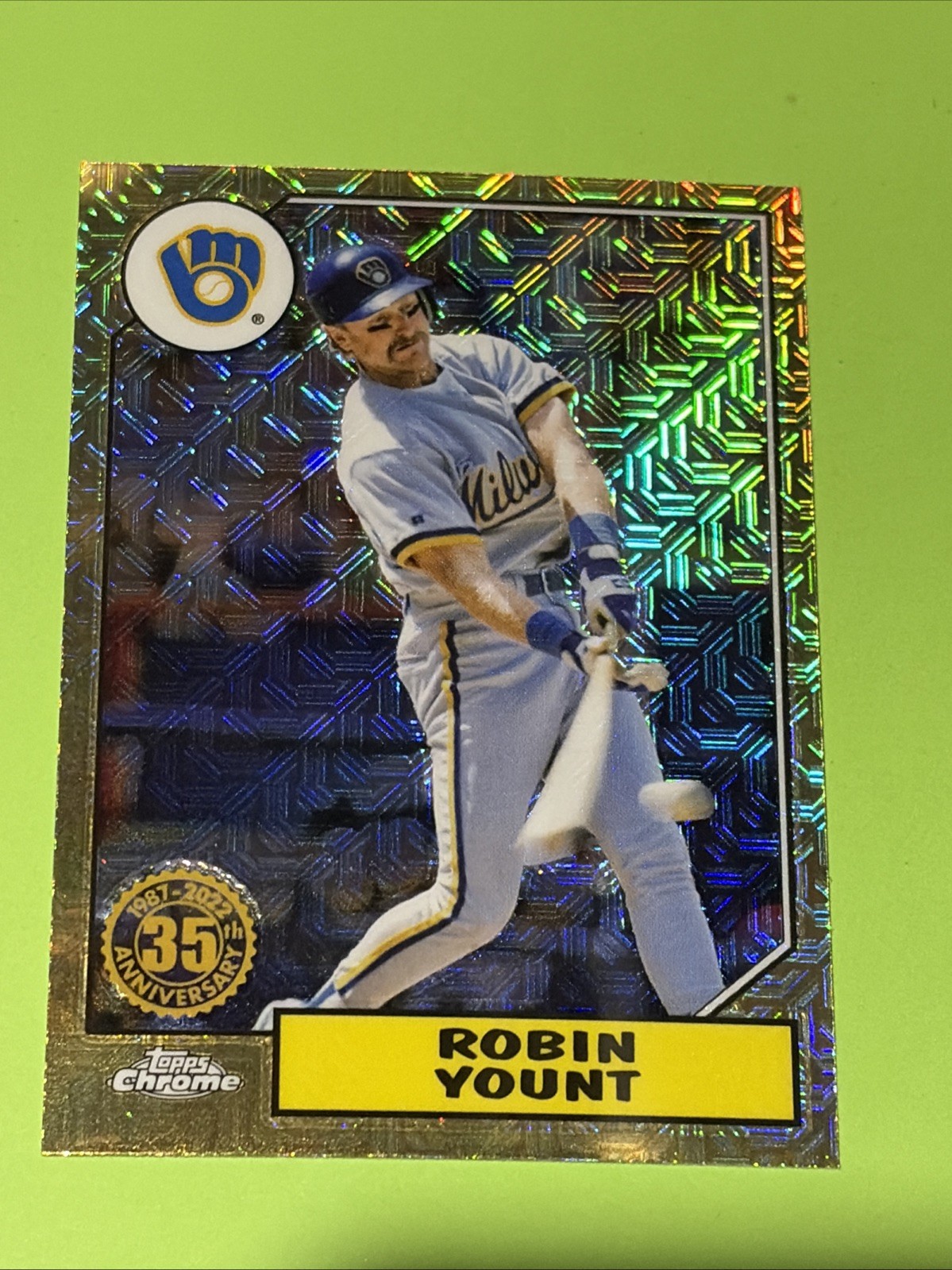 2022 Topps Chrome Silver Pack Mojo #T87C-13 Robin Yount Milwaukee Brewers
