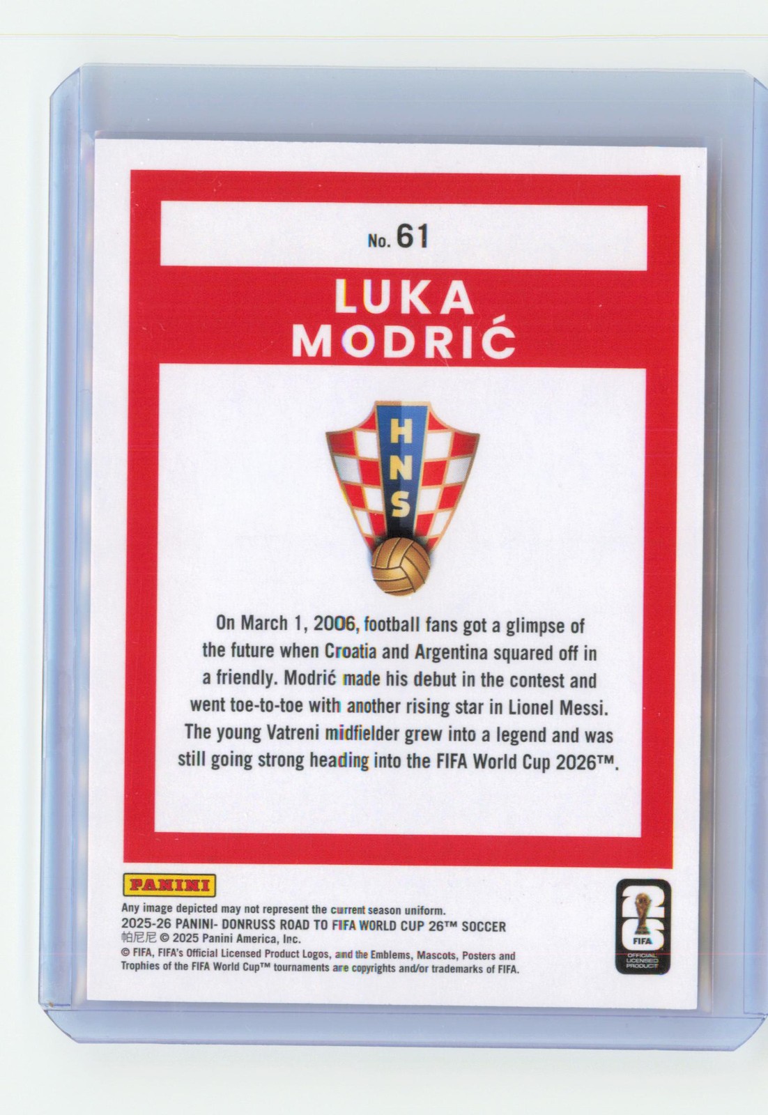 2025-26 Donruss Road to FIFA World Cup Luka Modric Red/Blue Maze #61