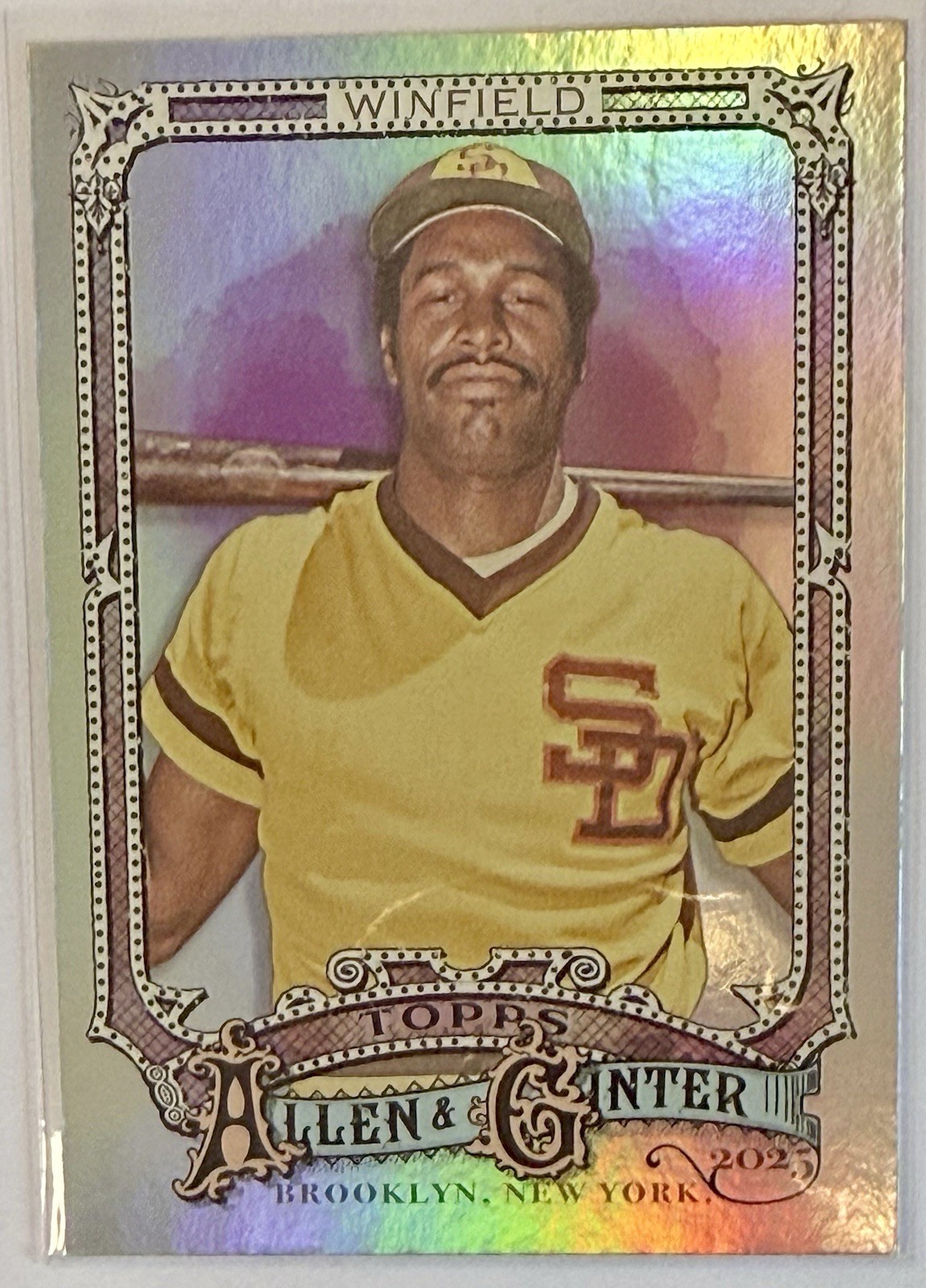 2025 Topps Allen & Ginter #151 Dave Winfield Silver Portrait card