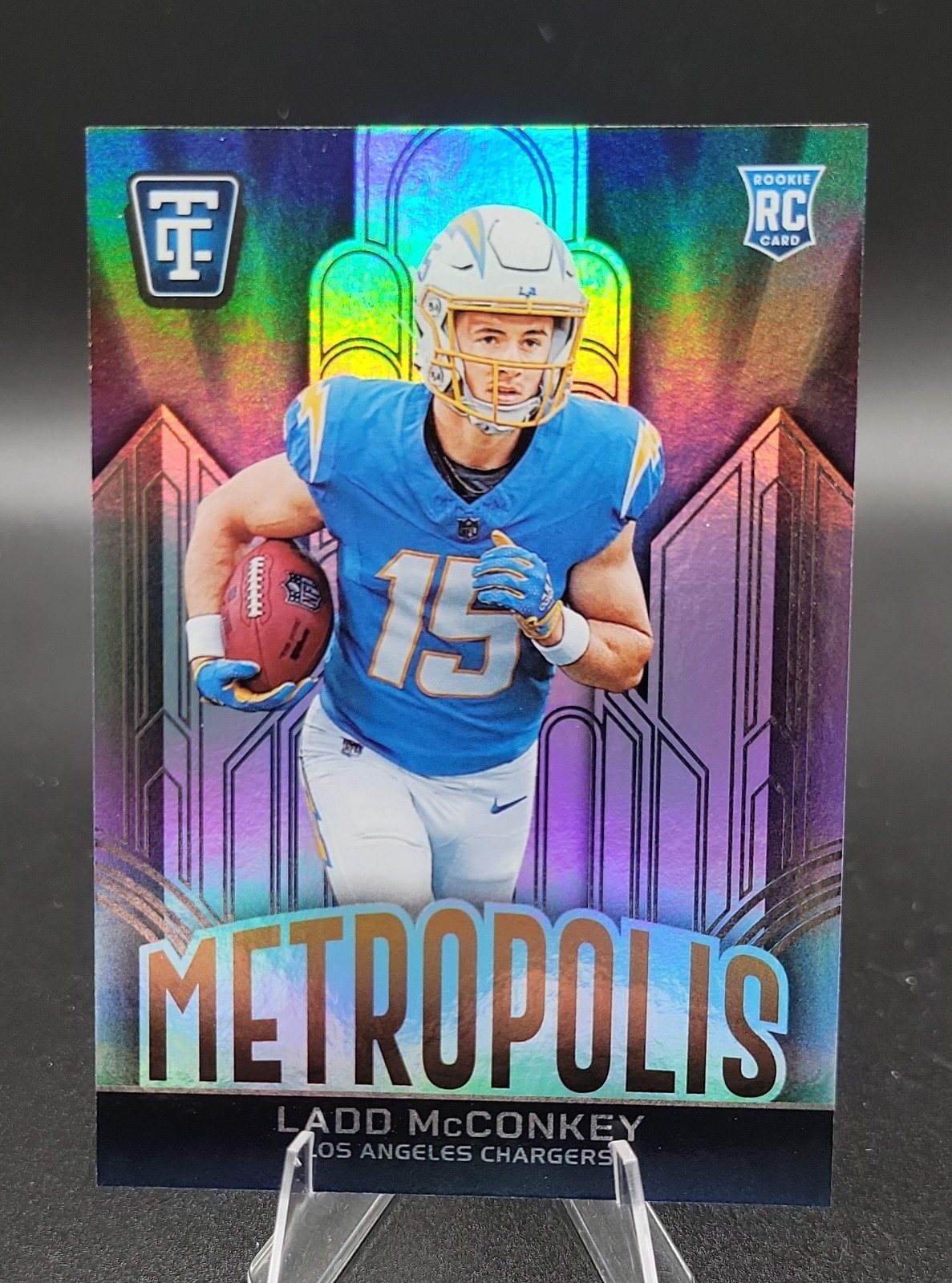 2024 Panini Totally Certified – Metropolis Ladd McConkey Mirror Case Hit (RC)