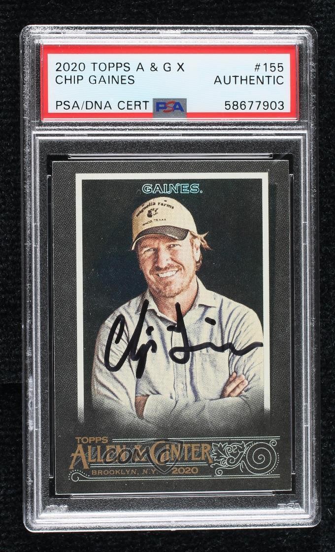 PSA/DNA 2020 Allen & Ginter’s X Chip Gaines PSA/DNA Authentic Card & Auto 03hd