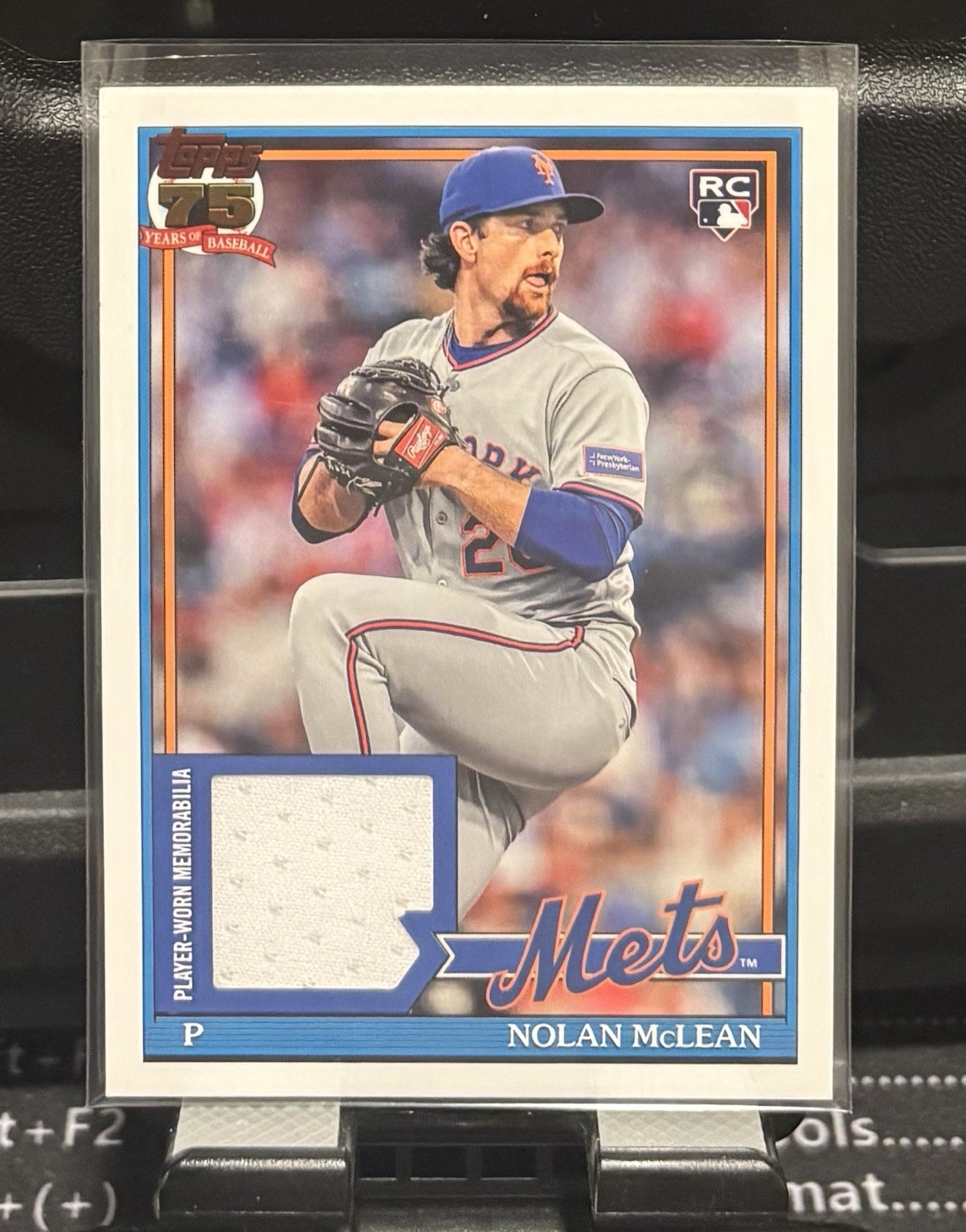 Nolan McLean 2026 Topps Series 2 91 Relic Rookie RC Patch #91R2-NM Mets