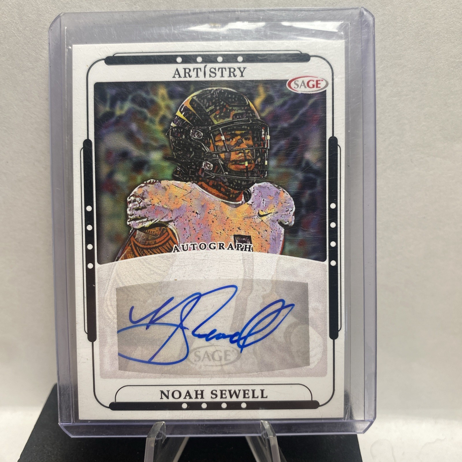 Noah Sewell 2023 SAGE Artistry Autographs RC AUTO #ART-NS2 Oregon Ducks Bears