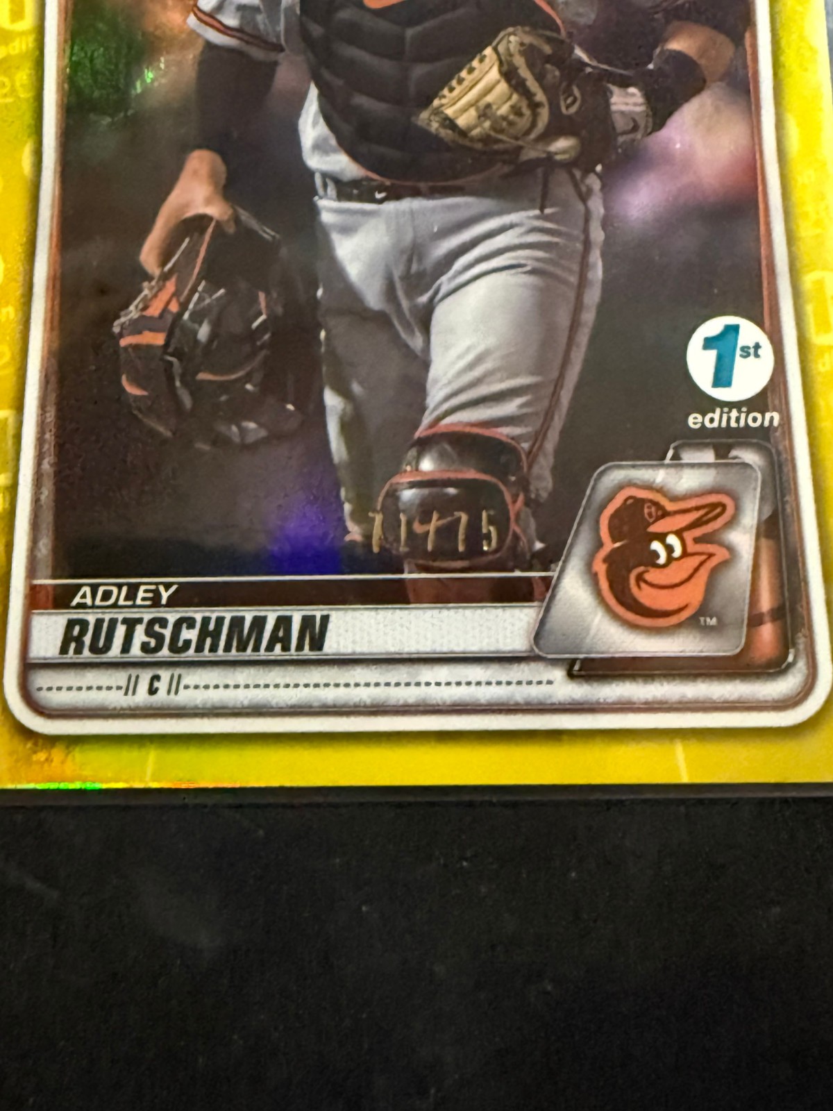 2020 Bowman Draft 1st Edition Adley Rutschman Yellow Foil /75 #BD154