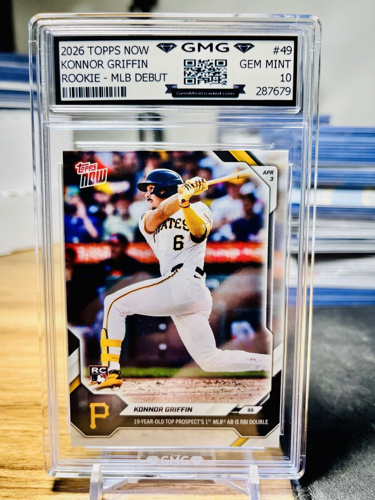 2026 Topps Now Konnor Griffin Rookie MLB Debut #49 GMG Graded 10 Gem Mint ? RC