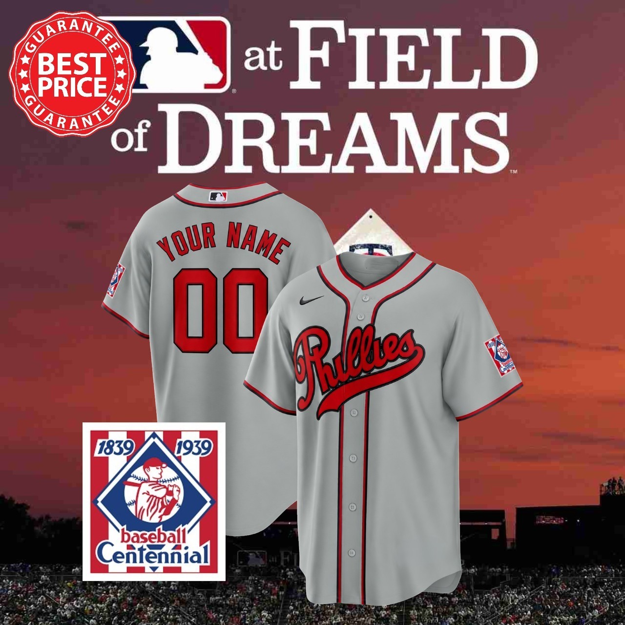 SO HOT ! Costum 2026 Phillies Field Of Dreams Jersey Shirt 3D All Print S-5XL