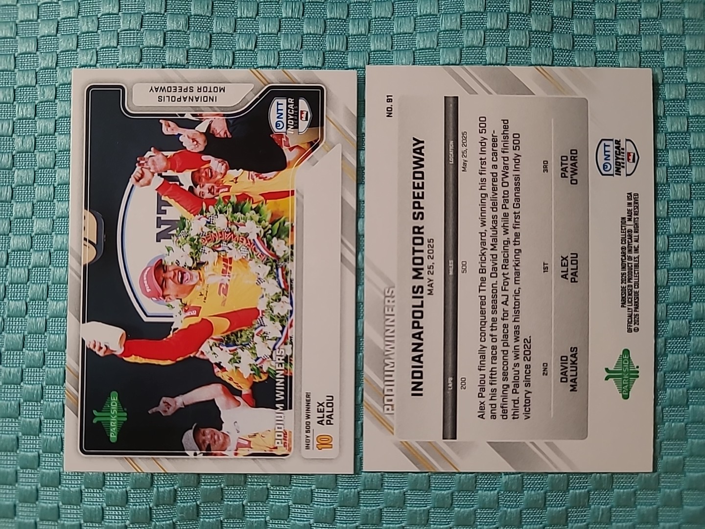 2026 Parkside Indycar NTT Collection Base Singles (Pick Your Card)