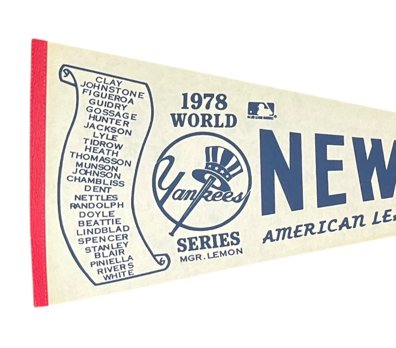 Vintage 1978 New York Yankees World Series Champions Baseball Roster Pennant 29″