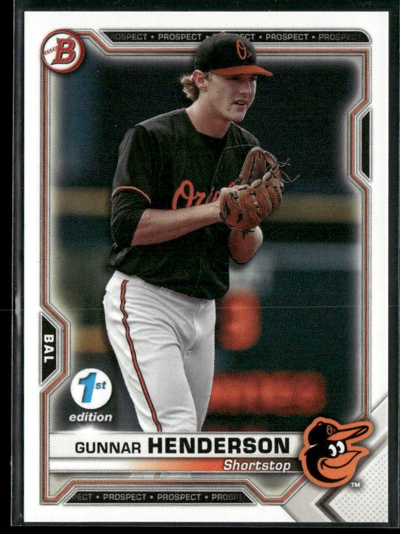 Gunnar Henderson – 2021 Bowman 1st Edition Prospects #BFE-49 – Baltimore Orioles
