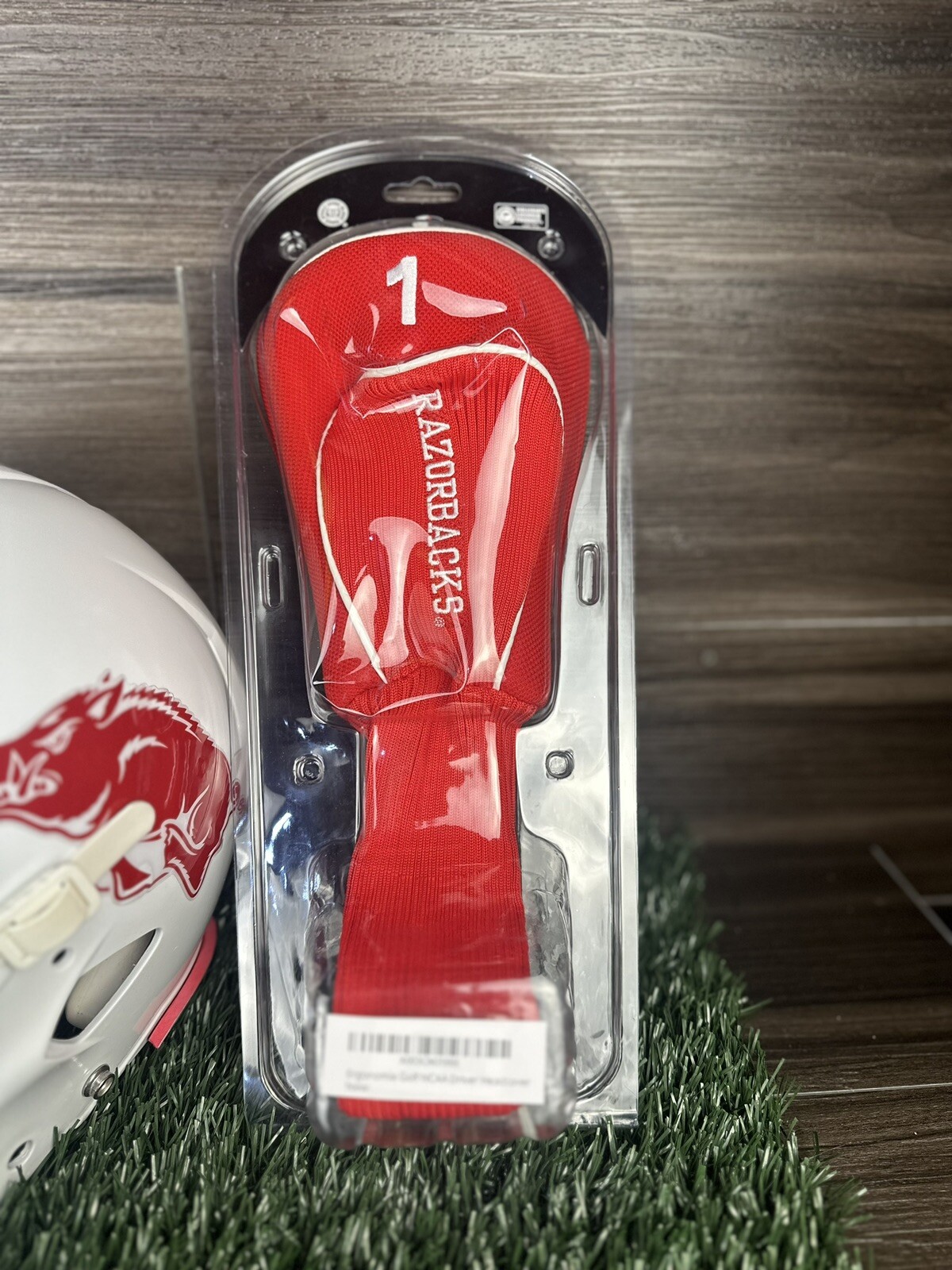 ARKANSAS RAZORBACKS Riddell Full Size Football Helmet Adult + golf Headcover