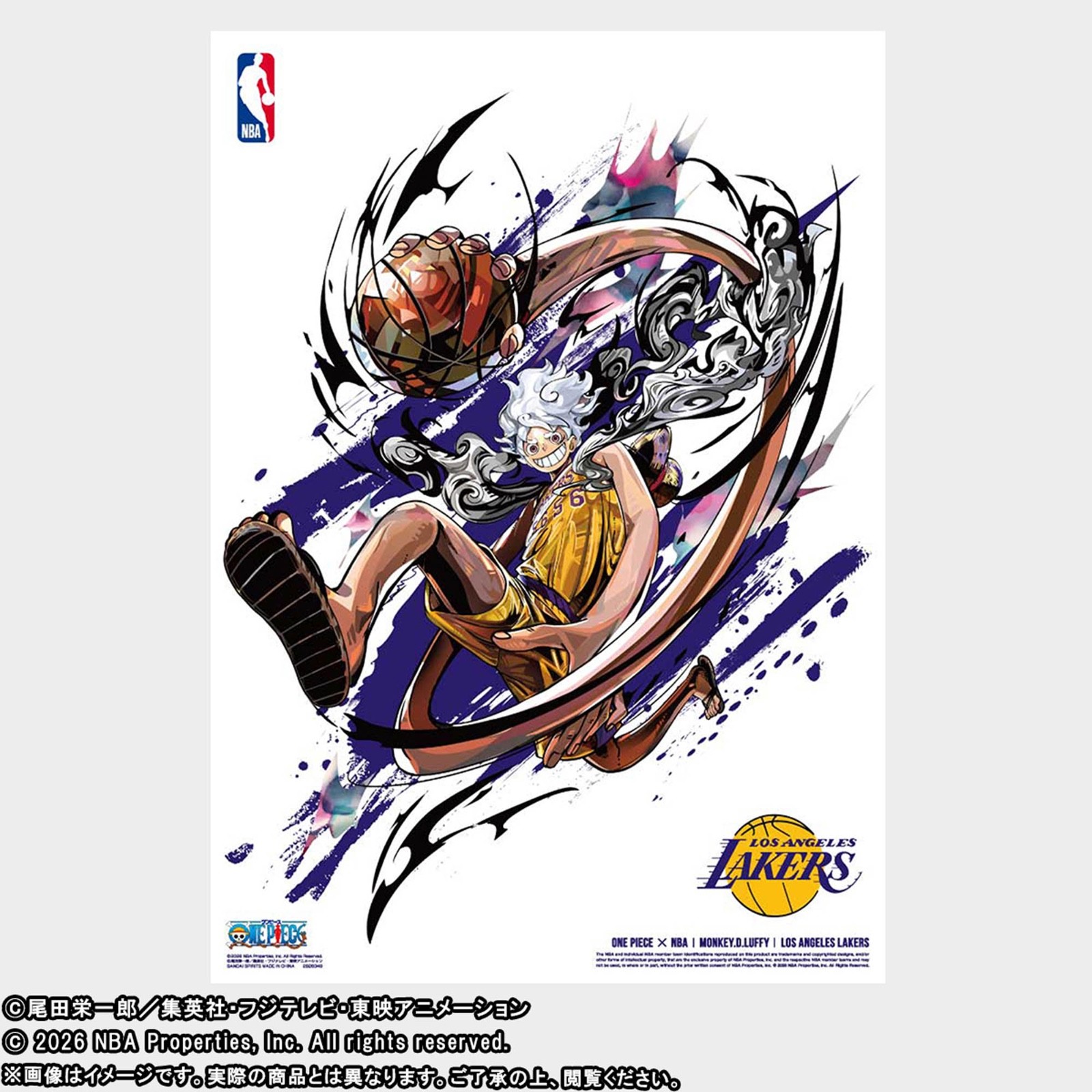 ONE PIECE x NBA Mini Poster Set 10 Sheets Limited Japan Official New