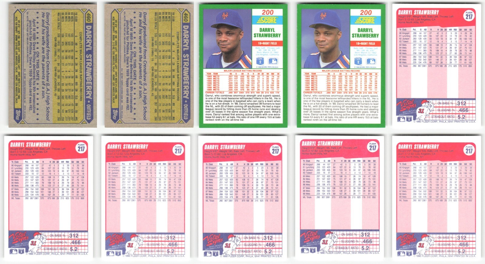 Darryl Strawberry Lot of 50 MLB Baseball Cards Collection – Exact Cards Shown