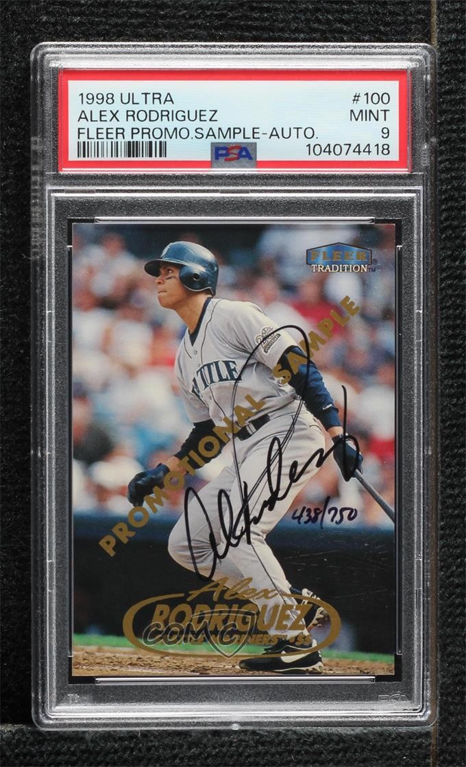 1998 Ultra Alex Rodriguez 438/750 Alex Rodriguez #100 Auto 4f5