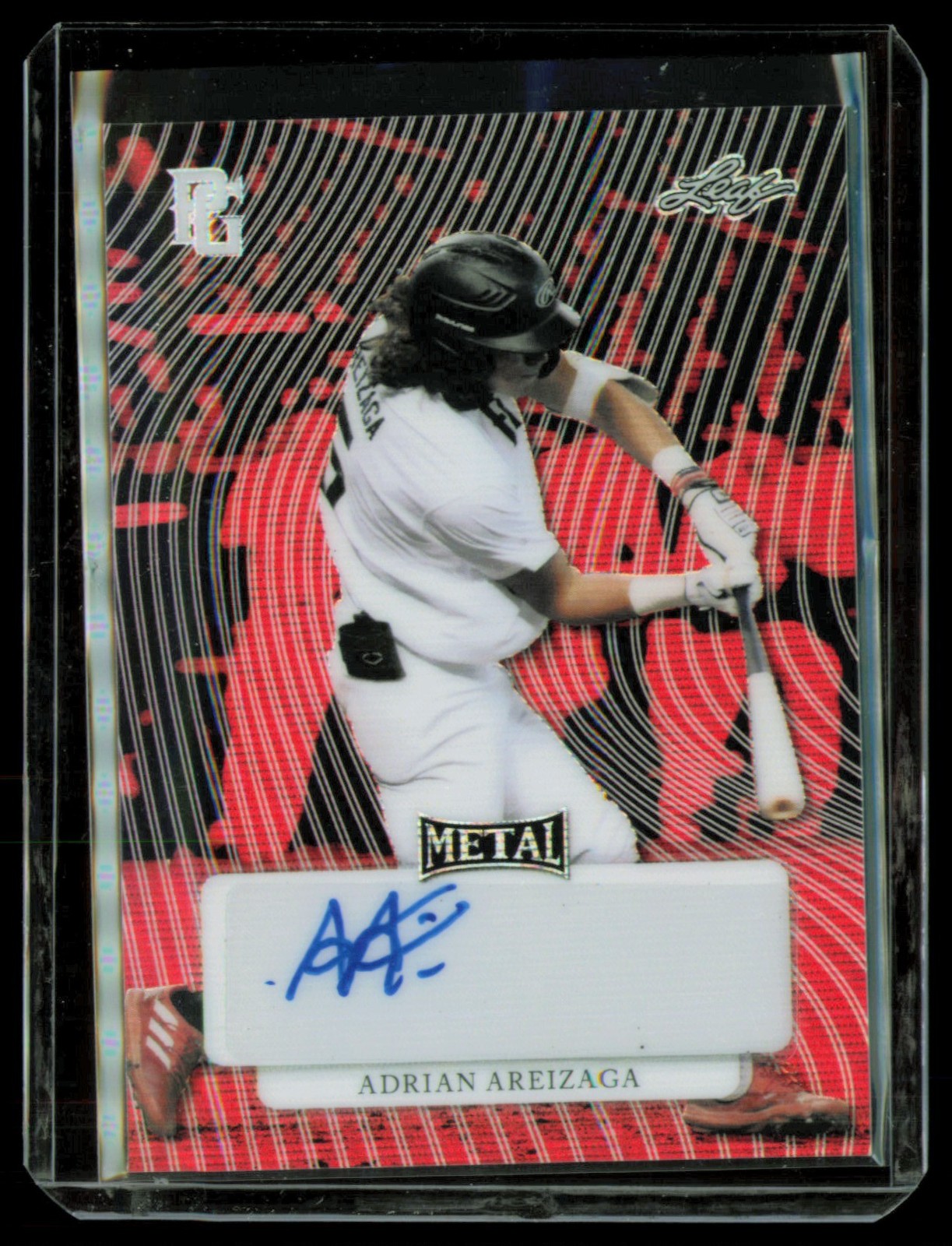 2023 Leaf Perfect Game Showcase Metal Red Wave Adrian Areizaga #MA-AA4 Auto /5