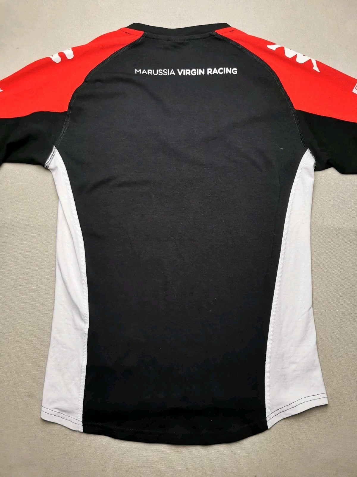MARUSSIA VIRGIN RACING F1 TEAM Women UK S 2010-11 Team T-Shirt NEW Black V-Neck