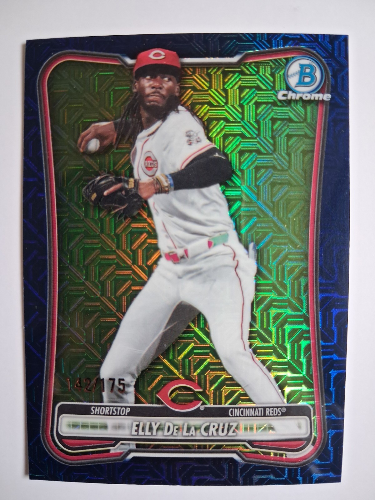 2026 Bowman Chrome ELLY DE LA CRUZ #44 Navy Blue Mojo Refractor 142/175