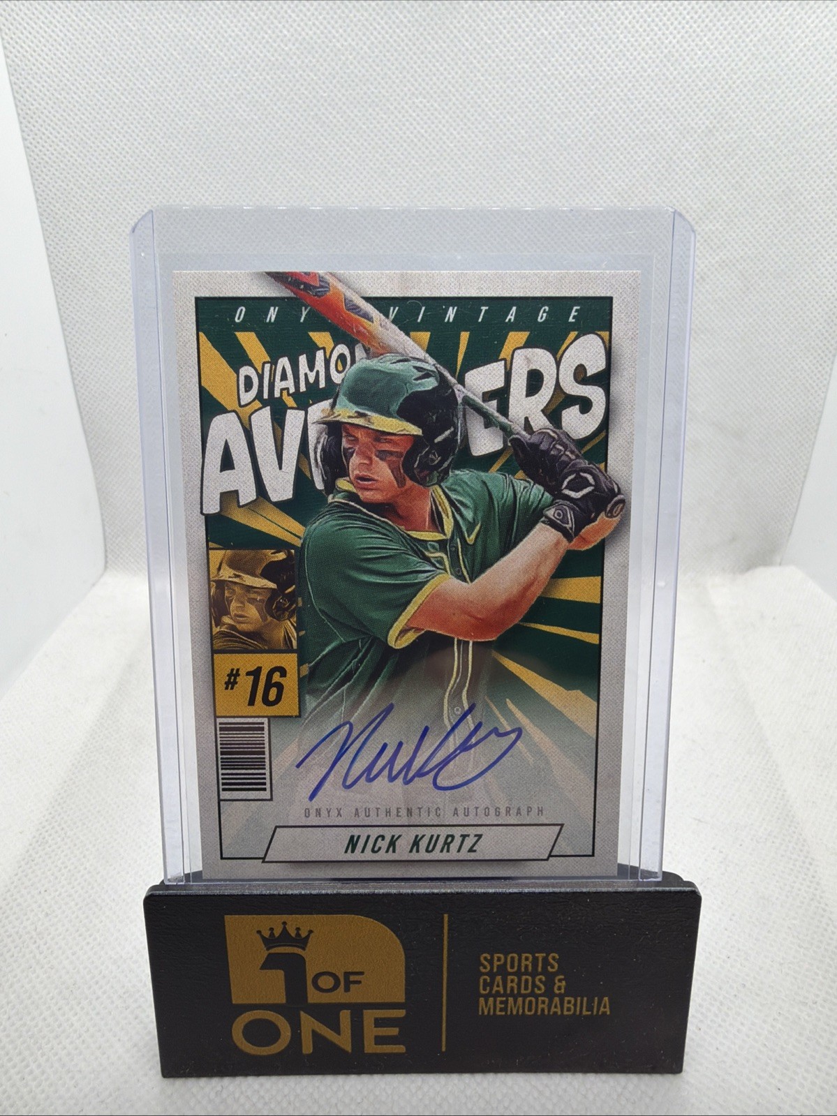 2026 Onyx Vintage – Diamond Avengers Auto #21/25 – Nick Kurtz – A’s