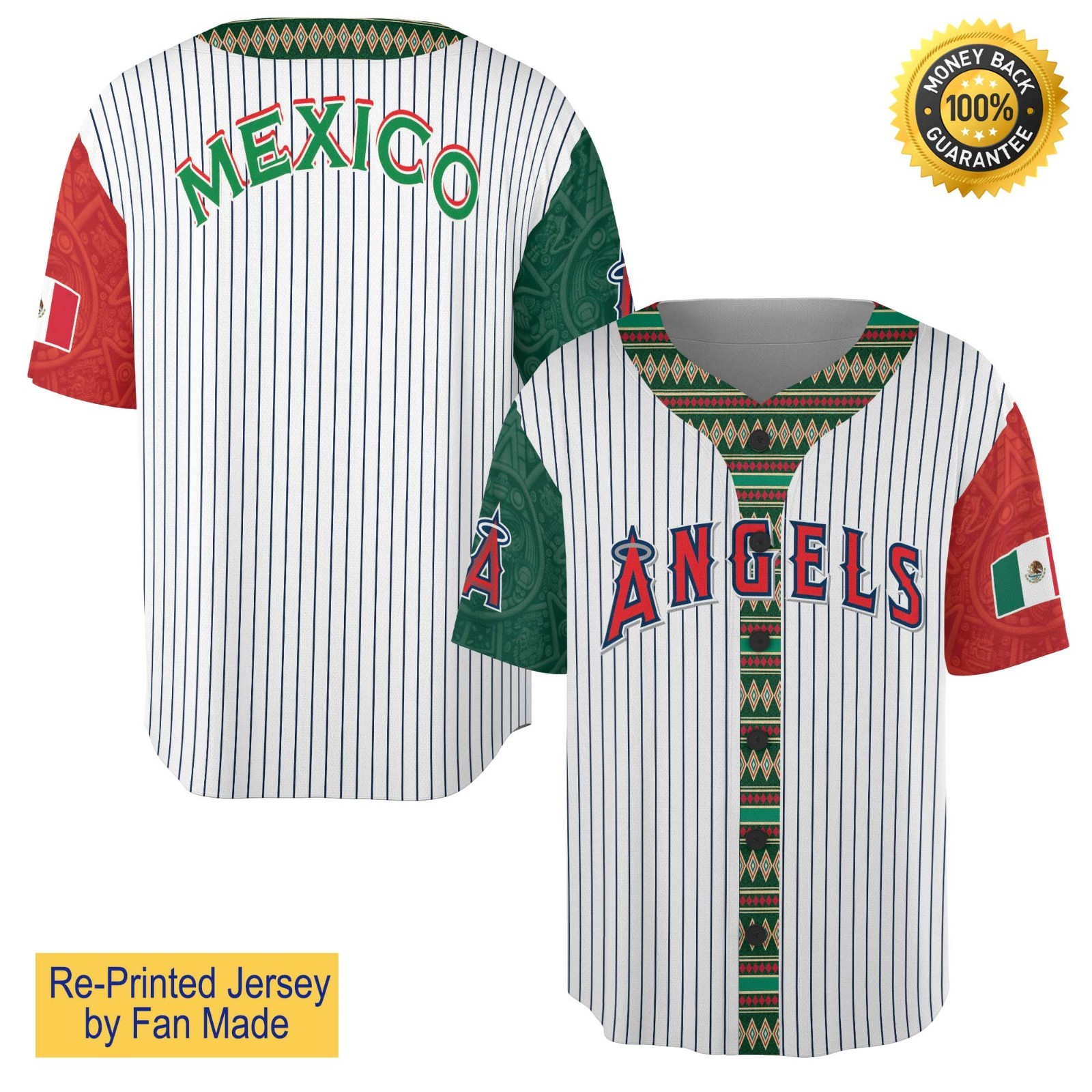 Custom Name – Angels Mexican Heritage Night Giveaway Jersey – All Size