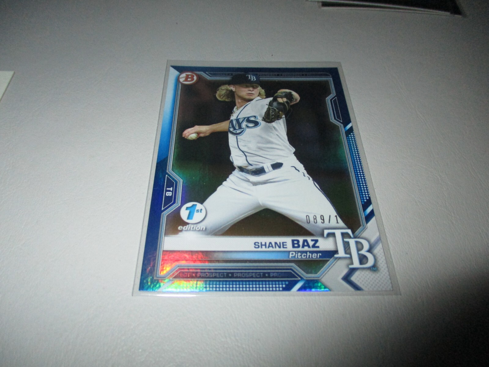 Shane Baz 2021 Bowman 1st Edition Blue Foil #BFE-134 89/150