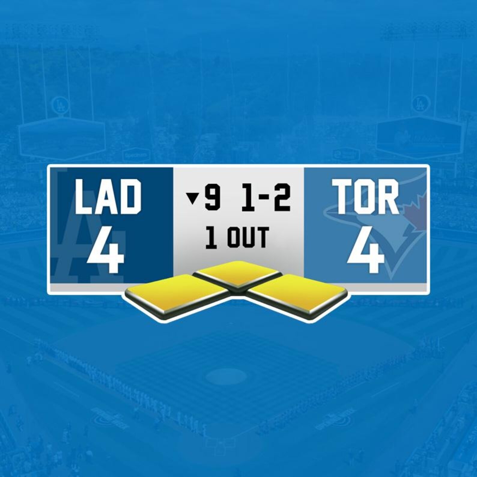 Dodgers Blue Jays 2025 World Series Game 7 9th Inning Vinyl Sticker 3”x1.25”