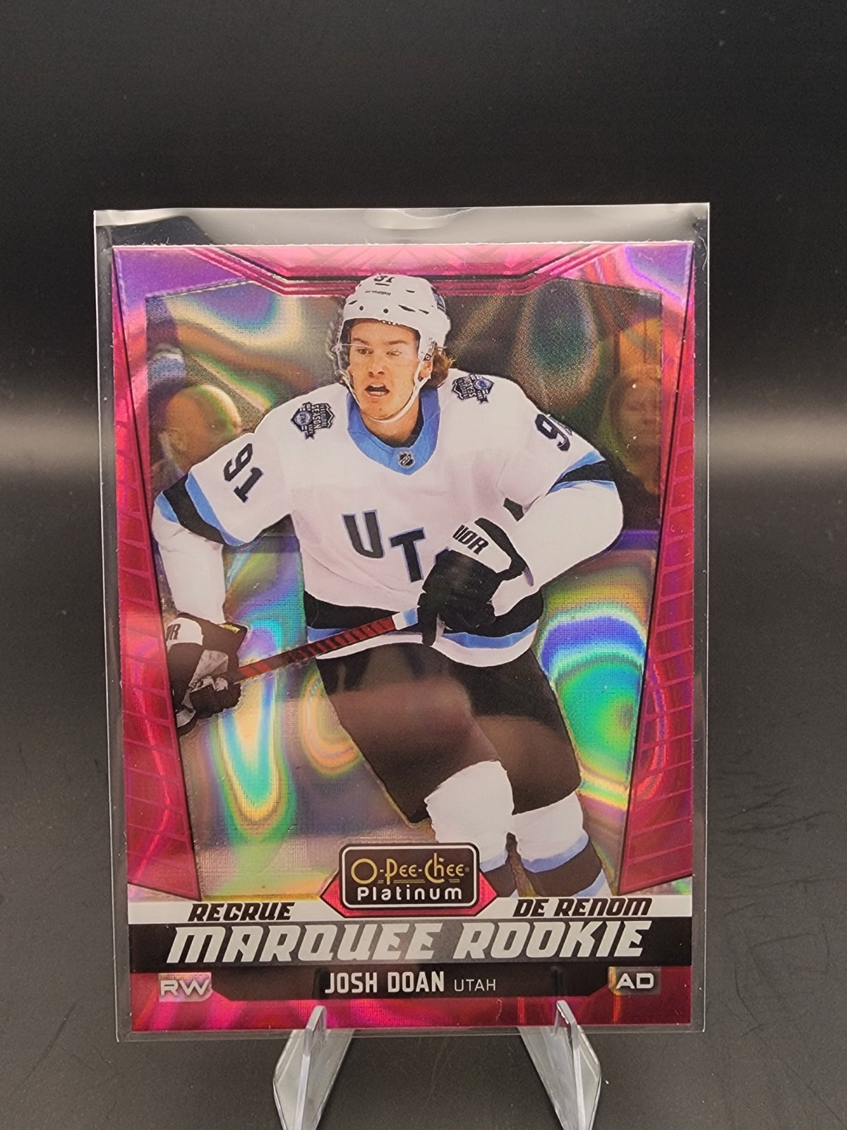 2024-25 O-Pee-Chee Platinum – Marquee Rookies Josh Doan #254 Pink Magma (RC)