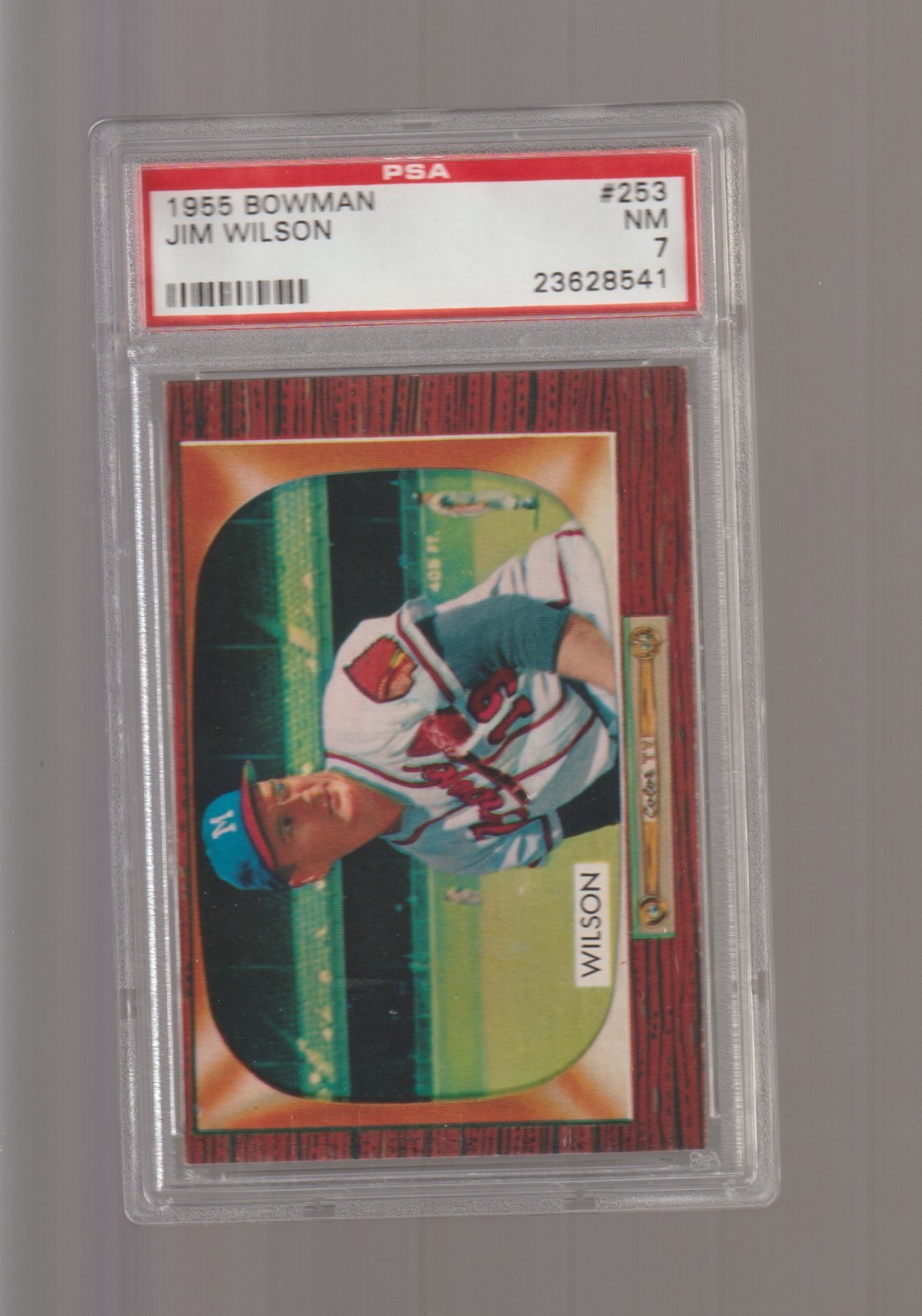 1955 Bowman Jim Wilson # 253 PSA 7