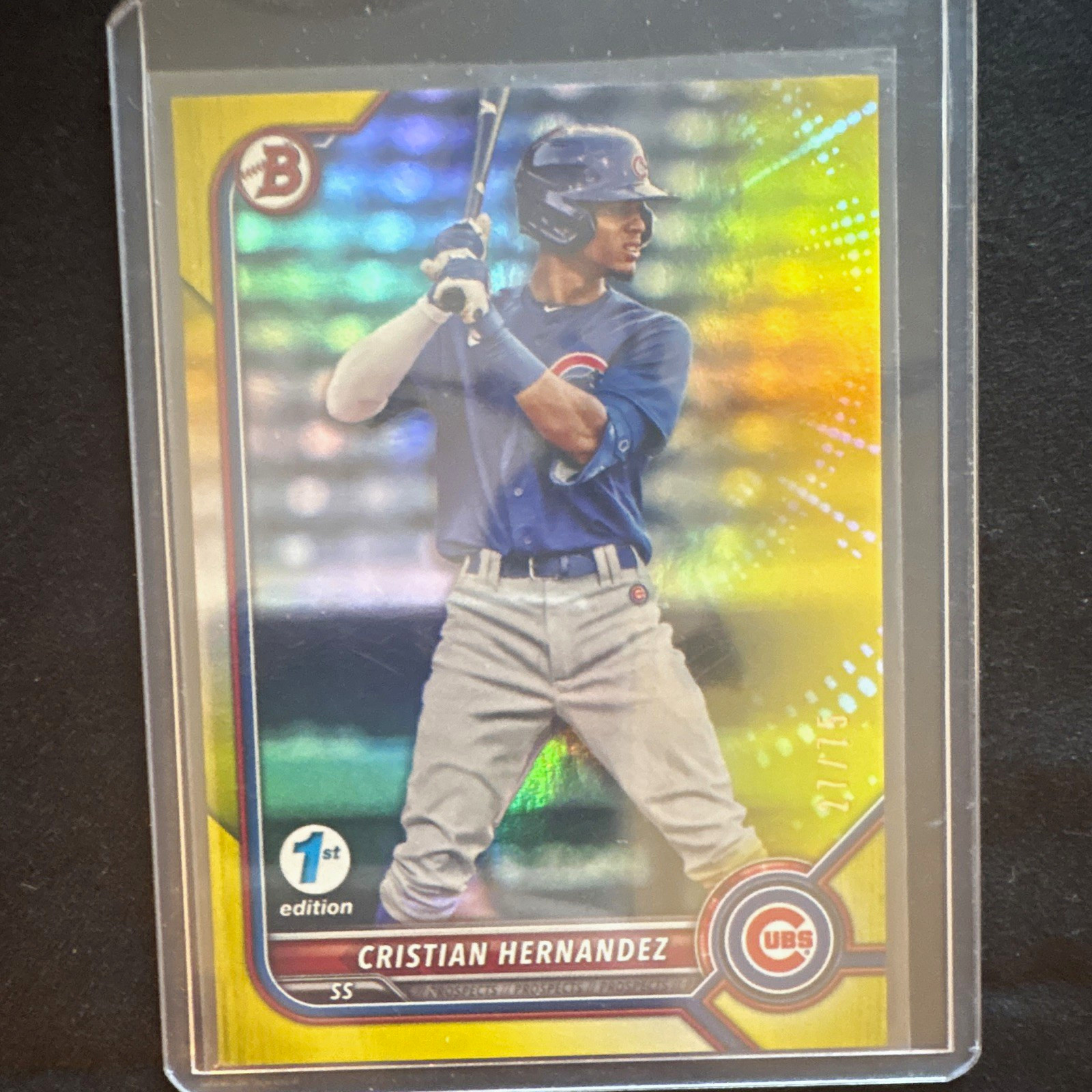 Topps 2022 Bowman Draft 1st Edition Cristian Hernandez #BD-111 Cubs RC /75